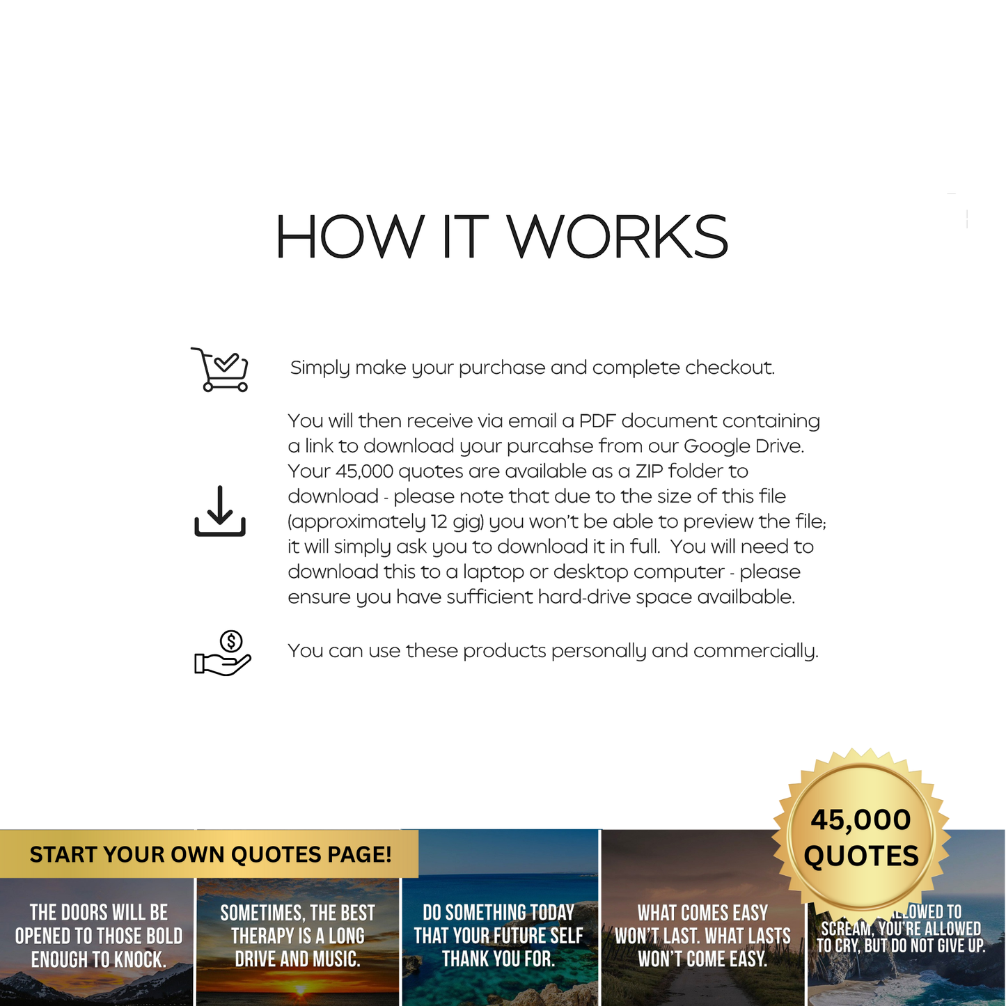 Start Your Own Quotes Page - 45,000 Quotes Bundle